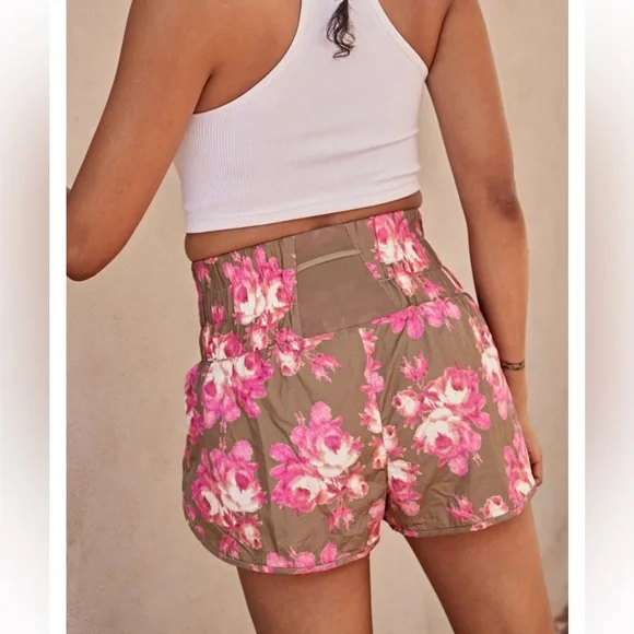 FP Movement Size S The Way Home Printed Shorts - Military Rose Combo - Picture 2 of 10